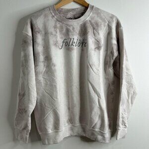 Taylor Swift Folklore Album Merch Sweatshirt Womens Medium Tie Dye Pullover